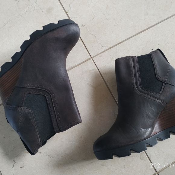 New Sorel Joan Uptown Chelsea Wedge booots Bootie 7.5 38.5 - Picture 2 of 5